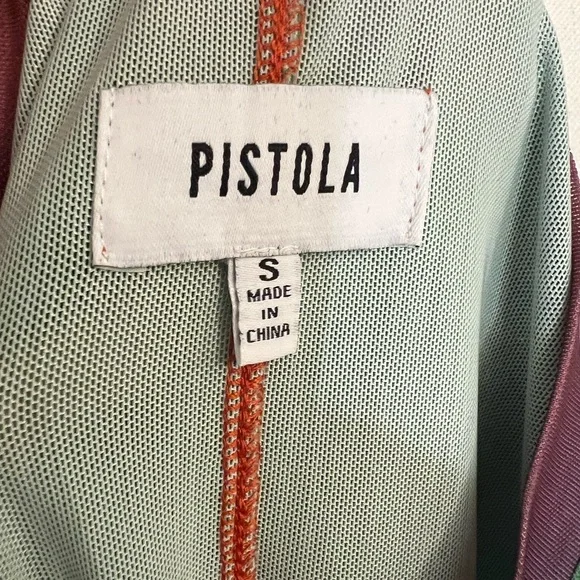 Pistola 2 piece Fine Mesh Rainbow Mini Dress Sz Small Festival Coachella Stretch - Picture 7 of 9